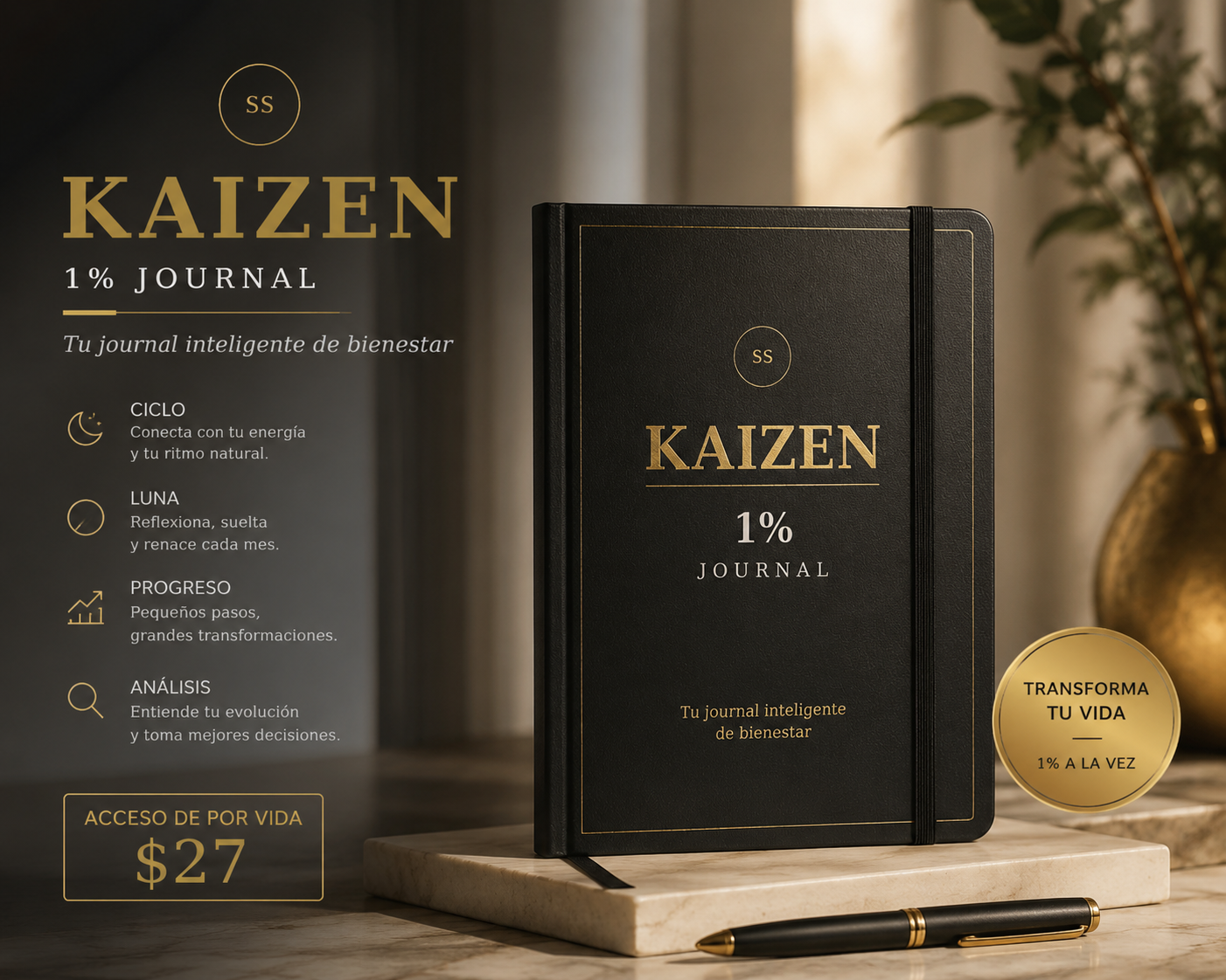 Kaizen 1% Journal — Acceso de por vida
